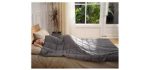 CuteKing Cooling Bamboo Weighted Blanket 80x87 Inches for Queen or King Size Bed, 25lbs for 200 lbs+ People, with 100% Natural Bamboo Viscose, Luxury Version Heavy Blanket, Silky Smooth, Skin Friendly