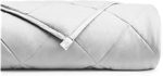 YnM Bamboo Weighted Blanket — 100% Natural Bamboo Viscose Oeko-Tex Certified Material with Premium Glass Beads (Light Grey, 60''x80'' 17lbs), Suit for One Person(~160lb) Use on Queen/King Bed