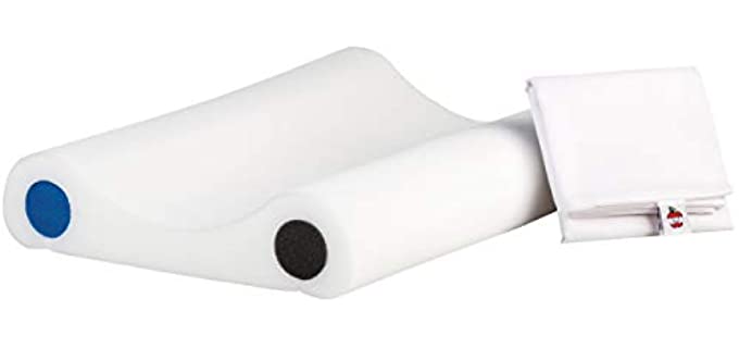 Core Products Double Core Foam Pillow, Medium/Firm Orthopedic Support, Includes Fitted Case