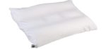 Core Products Cervitrac Cervical Pillow, Multi-Channel Recessed Center, Fiber Filled, Standard Firm Support, White