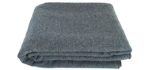 EKTOS 90% Wool Blanket, Grey, Warm & Heavy 4.4 lbs, Large Washable 66