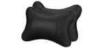 GUSODOR Car Neck Pillow Breathable Auto Head Neck Rest Cushion Relax Neck Support Headrest Comfortable Soft Pillows for Travel Car Seat & Home, Set of 2[Black]