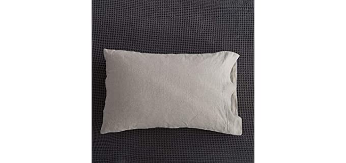King Linens Belgian - Embroidered Linen Pillowcase