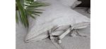 Natural Linen Pillow Sham with Ties - Standard, Queen, King, Euro Sizes - Natural, White, Grey, Pink, Blue Colors