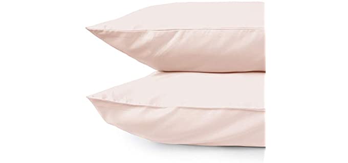 ZENLUSSO Luxury Super Soft 100% Bamboo Pillow Cases - Soft as 1000 Thread Count Egyptian Cotton, Hypoallergenic, Envelope Closure, 300 Thread Count (Blush, King)