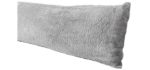AUCOCU Extra Soft Body Pillow Cover, Sherpa/Microplush Material, 20x54 Inches, Zipper Closure (Gray)
