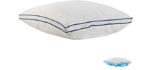 FOMI Premium Large Water Sleeping Pillow Adjustable and Supportive Waterbase Pillow for Preferred Firmness | Orthopedic Comfort Design for Neck Pain Relief | (26” x 17”)