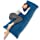 INSEN 55in Body Pillow-Full Body Pillow- Bed Sleeping Pillow-with Removable Body Pillow Cover(Ocean Blue Velvet)