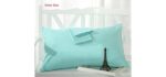 MoonRest (Set of 2%100 Cotton Queen Pillowcase w/French Seams (Water Blue)