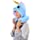 Unicorn Neck Pillow for Airplane Travel | Adults & Kids Travel Pillow (Blue)