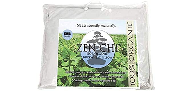 ZEN CHI Buckwheat Pillow- Organic King Size (20
