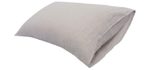DAPU Pure Linen Pillowcases 1 Pair Woven from 100% Fine French Natural Flax(Natural Linen, Queen)