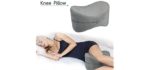 ESSORT Contour Knee Pillow for Side Sleepers, Orthopedic Memory Foam Leg Pillow for Sleeping, Spine Alignment for Sciatica Relief, Back Pain, Leg Pain, Hip Joint Pain, Pregnancy (Gray)