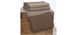 Lavish Home 100% Australian Wool Blanket, King, Brown