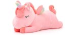Lazada Unicorn Gifts for Girls Pillow Plush Unicorn Toy with Rainbow Wings Pink 22 Inches