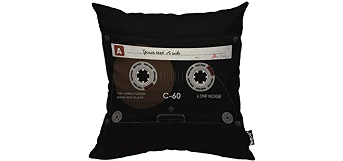 Mugod Retro - Audio Cassette Throw Pillow