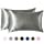 Satin Pillowcase for Hair and Skin, 20x40 inch Hypoallergenic Pillow Covers with Envelope Closure ( Set of 2, King, Grey)