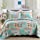 YAYIDAY Cotton Bedspreads Quilt Set Marine Theme - Breathable Spring Summer Autumn Fall Bed Blanket - Floral Quilted Coverlet with Shams, Star Fish Coral Shell Print (Sea Beach King)