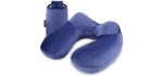 Urophylla Comfortable - Blue Inflatable Travel Neck Pillows
