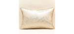 Avigers 12 x 20 Inch Rectangle Beige Gold Abstract Striped Embroidery Cushion Case Luxury Modern Throw Pillow Cover Decorative Pillow for Couch Living Room Bedroom Car