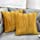 NianEr Velvet Square Throw Pillow Covers Set of 2 Soft Solid Fall Winter Decorative Couch Cushion Pillow Cases 18X18 Gold