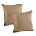 SARO LIFESTYLE Lamina Collection Metallic Foil Design Burlap Jute Throw Pillow-Cover Only (Set of 2), 20