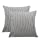 Black White Farmhouse Striped Throw Pillow Covers Decorative Polyester Linen Ticking Soft Cushion for Couch, Living Room, Bedroom, Sofas Home Decor Pillowcase 18x18 Inch (18”x18” Pack of 2)