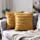 MIULEE Set of 2 Decorative Boho Throw Pillow Covers Linen Striped Jacquard Pattern Cushion Covers for Sofa Couch Living Room Bedroom 18x18 Inch Yellow
