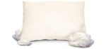 Natural Australian Wool Filled Pillow (Standard Size, Medium Fill), with 100% Organic Cotton Cover, Adjustable Loft Height, Contours to Head Neck and Shoulder for Sleeping Comfort, Machine Washable