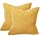 sykting Decorative Pillow Covers Striped Corduroy Plush Textured Throw Pillow Cases for Couch Sofa Bed Chair Pack of 2 18x18 inch 45x45cm Grass Yellow