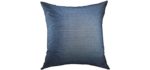 Mugod Decorative Throw Pillow Cover for Couch Sofa,Black Denim of Blue Jeans Blank Canvas Cotton Linen Home Decor Pillow Case 18x18 Inch