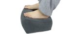 Obbomed HR-7300 Folding Inflatable Travel Foot Rest Pillow Cushion – inflated size 14(L) x 11(W) x (4.7-6.7)(H) inches/ 36x28x12-17 cm- Leg Up to Reduce DVT Risk- Therapeutic use at Home, Office, Trav