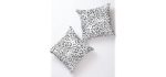 Pantaknot Dalmatian Spots Decorative Throw Pillow Covers Set of 2 Cheetah Pillowcase Cushion Home Décor, 18 x 18 Inch