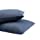 Wake In Cloud - Pack of 2 Cushion Covers, 100% Washed Cotton Throw Cases, Denim Blue Yarn Dyed Plain Solid Color Comfy Soft (Square, 18x18 Inches)