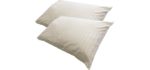 2pcs Grounding Pillowcase Safe Conductive Grounding Pillow Cases with Grounding Connection Cord King Size 20''x36''