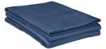 Marrikas Flannel Pillowcase Pair (2) King Navy Solid