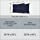 Pure Organic Cotton Navy Percale Weave Pillow Case Set, 2 Piece Set, Standard Size(20