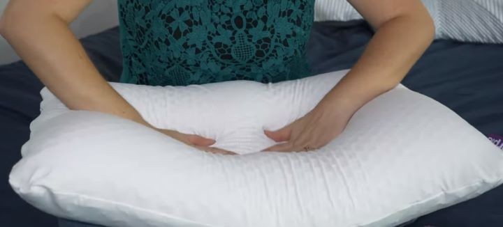 Checking the breathability of the Purple pillow alternatives