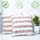 Unity Home Cotton Throw Pillow Covers 18X18 Set (Pack of 2, Red) Woven Stripe Decorative Square Throw Pillow Striped Cushion Cover, Pillow Case