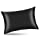 ALASKA BEAR Silk Pillowcase for Hair and Skin Beauty Sleep 100 Real Mulberry Silk Anti-Aging Pillow Slip Case Cover Queen Size with Zipper (1pc, Black)