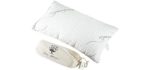 Sleep Artisan Latex Pillow Queen Size Adjustable Bed Pillows with Washable Cover (1) Made in The USA (Queen)