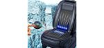 Car Cooling Seat Cover Airflow Ventilated Cushion with 10Fans & Adjustable 3 Cooling Levels, 12V Automotive Seat Cooling Pad Breathable Chair Cushions Universal Fit for Car SUV Office Chair(Black)
