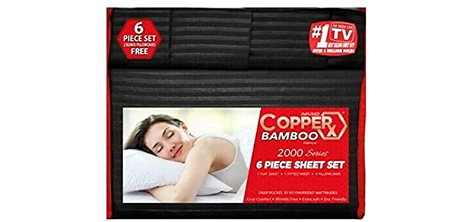 CopperX Queen Size - Hypoallergenic Copper Infused Sheets