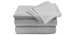 Vila Vaste Cozelle Copper Infused Grey Queen Sheet Set, Super Soft, Warm, Breathable, Wrinkle and Fade Resistant