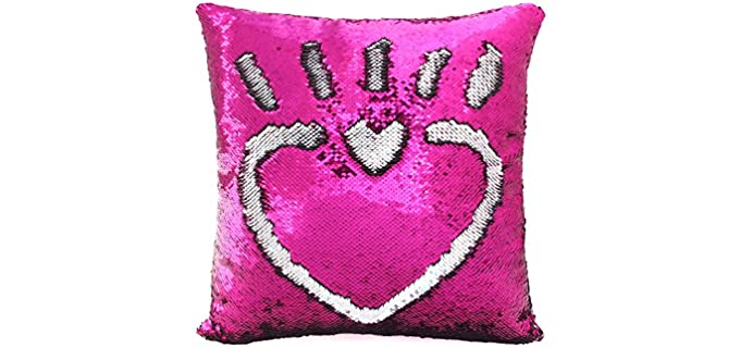 MHJY Sequin Pillow with Insert, 16