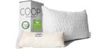 Coop Home Goods Original Loft Pillow Queen Size Bed Pillows for Sleeping - Adjustable Cross Cut Memory Foam Pillows - Washable White Cover from Bamboo Rayon - CertiPUR-US/GREENGUARD Gold Certified