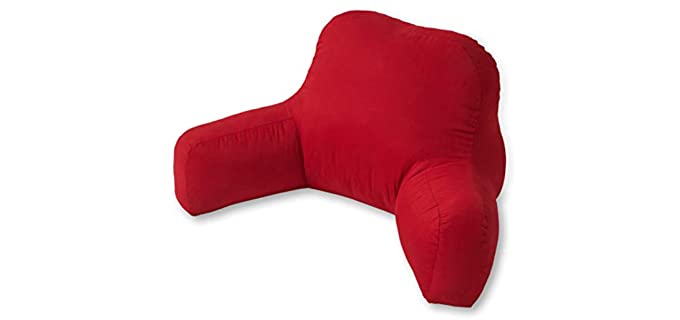 Greendale Home Fashions Duck Cotton Bed Rest Pillow, Crimson