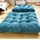 HIGOGOGO Thicken Tufted Cushion, Solid Square Seat Cushion Corduroy Chair Pad Pillow Seat Soft Tatami Floor Cushion for Yoga Meditation Living Room Balcony Office Outdoor, Turquoise, 22x22 Inch