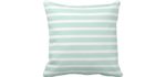 Emvency Throw Pillow Cover Stripes Seersucker Mint Green White Striped Lines Beautiful Stripe Decorative Pillow Case Home Decor Square 18 x 18 Inch Pillowcase