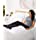 Hermell Zero Gravity Elevating Leg Rest Pillow, Post-Surgery, Leg Pain, Back Injury, Sciatica Pain Relief, Removable Cover - White